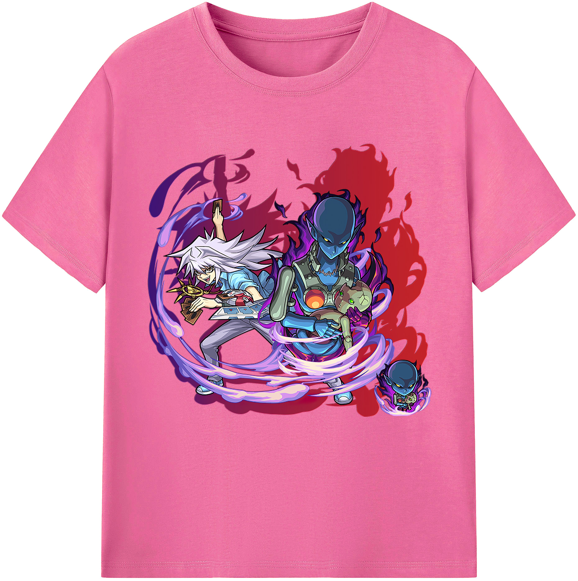 （画像用） 遊☆戯☆王 Yu-Gi-Oh! レディースカジュアルプリントTシャツ（綿100％）